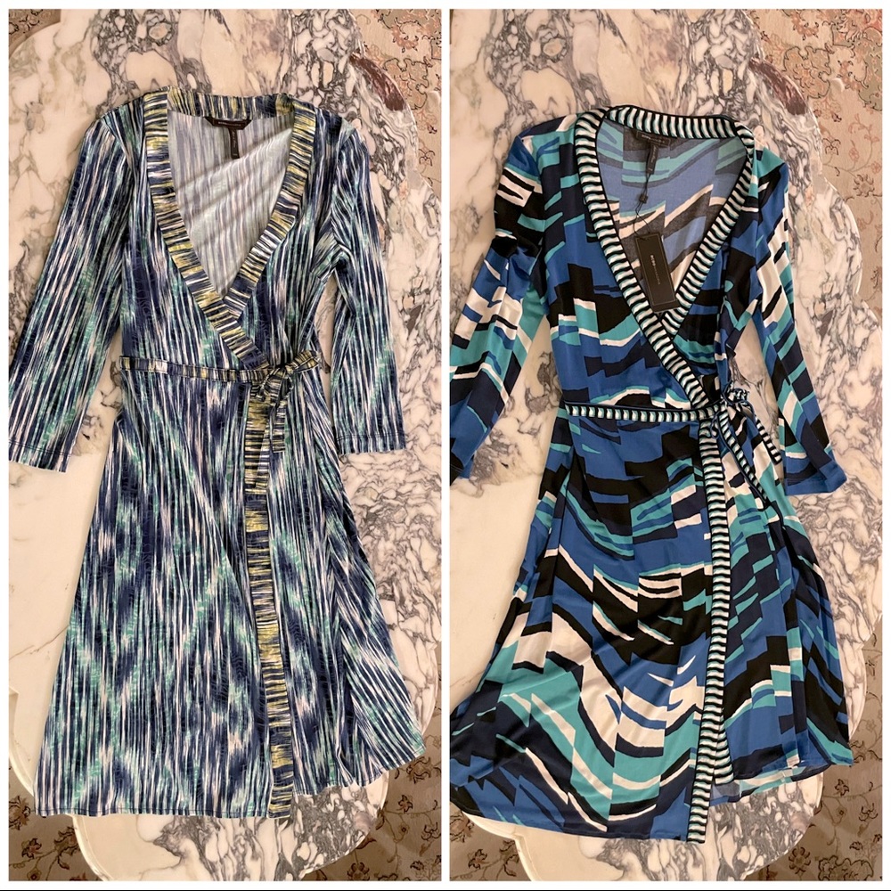Bundle of 2 BCBG wrap dresses XXS